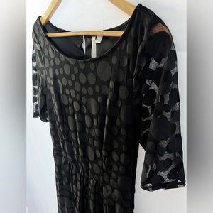 Women’s Lauren Conrad Black half sleeve semi-sheer Little Black Dress